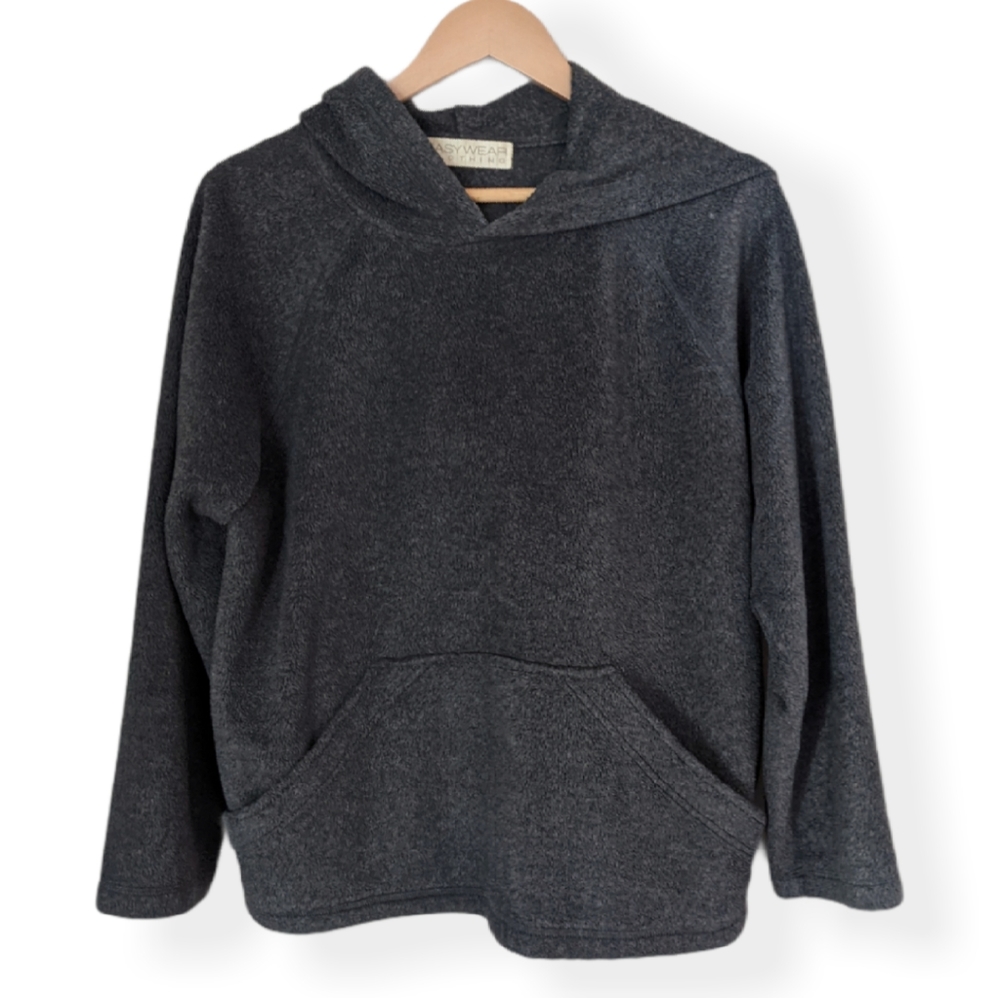 Dark Grey Fleece Hoodie Size L